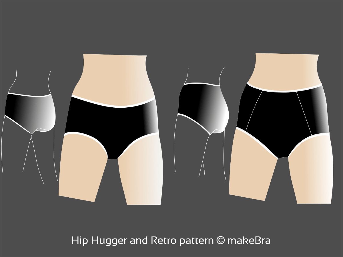 Hip Hugger and Retro panties pattern